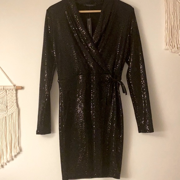 Tahari Sequin Fitted Dress🖤 - Picture 1 of 6